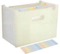 Organizador de documentos A4, juego de 25 piezas, con compartimentos, diseño tipo acordeón, gran capacidad, forma rectangular y apertura superior. Ideal para la escuela, la oficina, viajes y uso perso