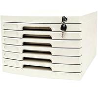 Organizador de Documentos de Escritorio con Cerradura 2 a 14 Niveles, CajóN Archivador Seguro con Cerradura Llave e íNdice de Etiquetas para Papel/Material A4(Small (6 Layers))