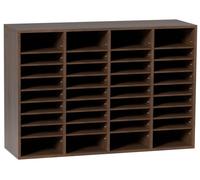 Organizador de documentos de madera - Clasificador de escritorio - Archivador - Bandeja de correo - Organizador de oficina - Con 36 compartimentos