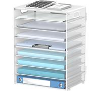 Organizador de escritorio con compartimentos, ideal para documentos y archivos. Estantería metálica para documentos. Solución de organización. Escritorio clasificador de documentos. Organizador de ofi