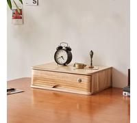 Organizador de escritorio de madera con cerradura