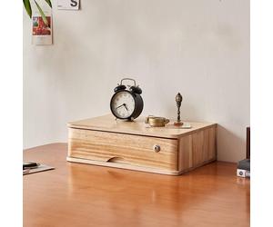 Organizador de escritorio de madera con cerradura