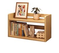 Organizador de escritorio de madera maciza, estantería de escritorio de 2 capas para almacenamiento de oficina en casa y dormitorio, ideal para organización del espacio de trabajo