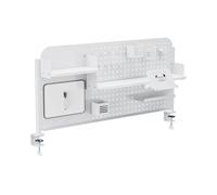 Organizador de escritorio de tablero perforado sauda 114x68 cm acero - blanco [en.casa]