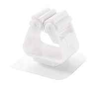 Organizador De Fregona, Soporte Para Escoba, Soporte Para Fregona Montado En La Pared De 3 Uds. Soporte De Fregona De Plástico De Fuerte Adherencia Para Sala De Herramientas De Garaje(Blanco)