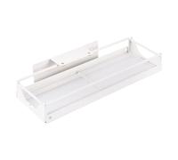 Organizador de gabinete extraíble, cesta deslizante lateral debajo del fregadero, estante de almacenamiento deslizante de acero al carbono con adhesivo fuerte, diseño delgado