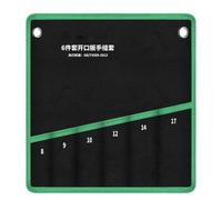 Organizador de herramientas para juegos de llaves con ranuras numeradas, H | Ranuras individuales y bordes cosidos para carrito de servicio, garaje y tienda con mangas organizadas