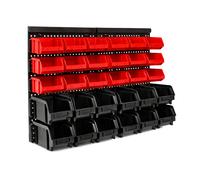 Organizador de Pared con Cajas Apilables - Panel Modular con Cajones para Tornillos y Herramientas, Almacenamiento Profesional para Taller y Garaje