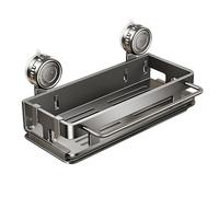 Organizador de pared con : soporte para esponja, almacenamiento de baño con tazas fáciles de fijar, diseño compacto que ahorra espacio, puede contener paños de cocina, jabón, shamp