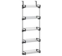 Organizador de puerta con 5 estantes aluminio 52x20x135 cm