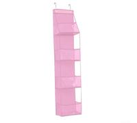 Organizador de PVC a prueba de oscilaciones para puertas y ventanas con tablero de polipropileno integrado para un mejor rendimiento (4 bolsillos rosa)