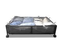 Organizador de Ropa Bajo Cama con Ruedas Nyana Home - Estructura Metálica Plegable y Resistente - Almacenamiento Práctico para Ropa, Zapatos, Mantas y Más - Diseño Compacto para Espacios Reducidos -