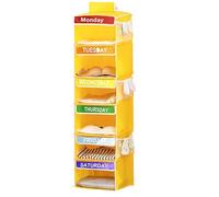 Organizador De Ropa Semanal - Divisor De Estante De Vestuario, Unidad De Almacenamiento De Atuendos | Clasificador De Ropa Colgante, Estante De Tela Duradero Con Etiquetas De Día Para Niños Preparació