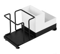 Organizador de Tazas para acero Carbono 20cm Anti-deslizante | para acero al carbono negro, minimalista, base antideslizante, 20x9x10.5cm, para ideal encimera