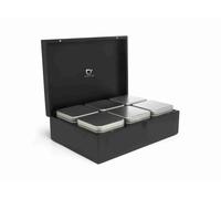 Organizador de té en hojas sueltas, 6 latas, negro, Bredemeijer