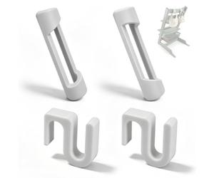 Organizador de trona infantil compatible con Stokke Tripp Trapp, kit adaptador de cesta de malla compatible con caja de almacenamiento de trofast IKEA y 2 ganchos de almacenamiento de accesorios