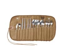Organizador de utensilios de campamento, bolsa de utensilios | Maletín portátil reutilizable para utensilios de cocina, organizador de cubiertos colgante de varios compartimentos para Park BBQ