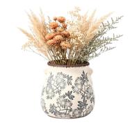 Organizador de utensilios de cocina, de cerámica pintada a mano, rústico | Soporte de almacenamiento decorativo para cucharas, espátulas y cubiertos, también jarrón de flores o maceta para mostrador