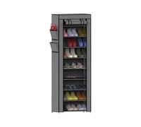 7house Organizador de Zapatos con 9 Baldas Blanco/Gris 58x28x158cm 7house