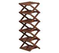 Organizador de zapatos, de madera plegable de 6 niveles que ahorra espacio, organizador grande de almacenamiento de zapatos, para botas, tenis, sandalias, pasillo, armario, sala de estar, dormitorio
