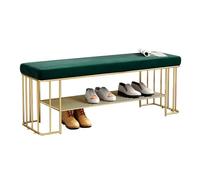 Organizador de zapatos de terciopelo de 2 niveles, elegante solución de almacenamiento para entrada, sala de estar y dormitorio, perfecto para decoración de pasillo y pie de cama