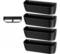 Organizador de zapatos montado en la pared, paquete de 4 unidades, material de polipropileno resistente, capacidad para 4 pares de almacenamiento vertical que ahorra espacio, color negro o blanco
