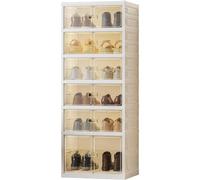 Organizador de zapatos para armario apilables, organizador de zapatos, caja de almacenamiento plegable para zapatos