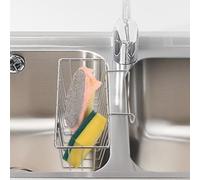 Organizador deslizante para debajo del fregadero, organizador de acero inoxidable 304, cesta extraíble para gabinete, a prueba de óxido, ahorro de espacio para armario de cocina, 15 x 8 x 13 pulgadas