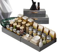 Organizador extensible para cargas pesadas, ideal para armarios, sin necesidad de taladrar. | Cesta organizadora extensible para el espacio debajo del fregadero, perfecta para la cocina, el baño y la 