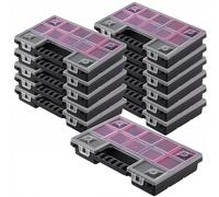 Organizador KADAX, caja de herramientas de plástico, 28 x 18 cm, 12 piezas