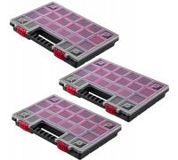 Organizador KADAX, caja de herramientas de plástico, con tapa, 34 x 25 cm, 3 ...