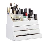 Organizador maquillaje con cajones 19 compartimentos fibra acrílica 1,2 kg
