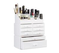 Organizador maquillaje grande estuche de cosméticos mueble para belleza apilable
