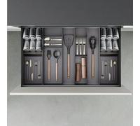 Organizador orderbox para cajón, 150x470mm, acero y madera, gris antracita