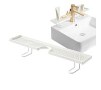 Organizador para estante de baño, estante de exhibición suspendida de drenaje fácil sin taladro | Portaobjetos sobre lavabo baño, para dispensa, escritorio, dormitorio, lavandería, cocina, casa, Color
