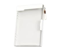Organizador profesional de documentos con portapapeles y cordón, caja de almacenamiento de archivos ABS de doble capa para planificador de archivos escolares