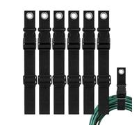 Organizador y soporte para cable alargador | 6 Correas ajustables organizadoras de carrete de garaje para alargadores y mangueras,Correa Resistente De Enrollado Y Almacenaje - Para Piscina Playa