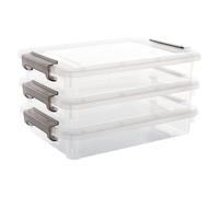 organizadora de archivos, 3 piezas, transparente, apilable, ahorro de espacio, organizador de documentos A4-B5 para el hogar, oficina, escuela, dormitorio, papelería, pasaporte, cartas, fácil