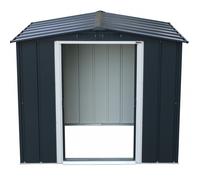 organizza il tuo giardino Casetta in Metallo 6'x4' Duramax by Ezooza 1221 x 2020 x 1805 mm grigia: perfetta nella tua oasi verde Grigio Scuro