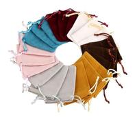 Organza Bolsas de Regalo Joyería Bolsas de cordón, 10 Uds. 5x7cm 7x9cm 8x10cm bolsas de joyería de terciopelo collar anillos pendientes embalaje bolsas con cordón Mini bolsas de regalo pequeñas de Nav