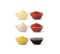 Orgingift Cuenco para aperitivos Cuenco para salsas Juego de tazones para servir Mini Mermelada Tazón de vidrio Postre Tazón de vidrio Juego de tazones de vidrio Tazón para servir tapas 6cm (6)