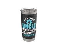 Orgulloso Uncle Awesome Engineer Gear Vaso térmico de acero inoxidable de doble pared