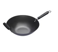 Oriental wok antiadherente de acero al carbono tamaño: 35,5 cm