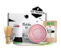 Origeens MATCHA KIT SAKURA - Cuenco te matcha artesanal (Portugal), Té Matcha BIO Japonés, Batidor Chasen - Matcha tea kit