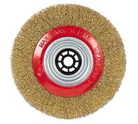 Original Einhell Disco de cepillos como accesorio de lijadora doble (Ø 150 mm, adecuado para lijadora doble TC-BG 150 B de Einhell, alambres de metal de acero)