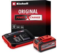 Original Einhell kit de principiantes de batería 4-6 Ah y Bootscharger Power X-Change (iones de Li, 18 V, 60 min tiempo de carga, adecuado para todos los equipos Power X-Change)