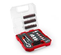 Einhell Juego de puntas y trinquetes L-CASE 37 piezas – puntas 25 mm, portapuntas cambio rápido, caja