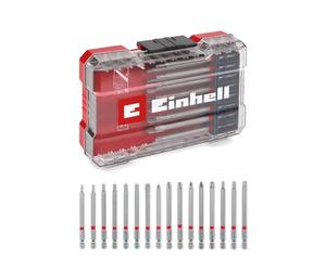 Original Einhell M-CASE 16-Juego de Puntas (Para Destornilladores Inalámbricos y Taladros Eléctricos con Puntas de 90 mm Hechas de Acero S2 Arenado y Vástago E 6.3 In aja de Almacenamiento)