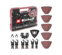 Original Einhell XL-Plus-CASE - Juego de 35 herramientas multiherramientas para madera (hojas de sierra de inmersión CV, hoja de sierra media redonda HCS, placa de respaldo Delta, papel de lija de