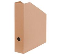 Original Falken Pure Nature - Revistero vegano de cartón sin tratar para DIN A4/C4, 7,5 cm de ancho, remachado con agujero para el mango, color marrón